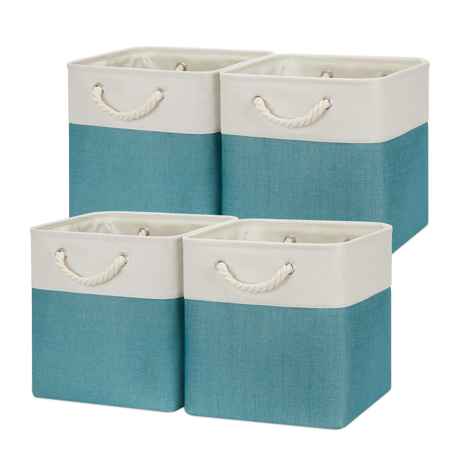 Temary Cubes Storage Baskets 12 Inch Cube Storage Bins for Shelf, Fabric Storage Cubes for Gift Empty Baskets for Home, Collapsable Box Basket for
