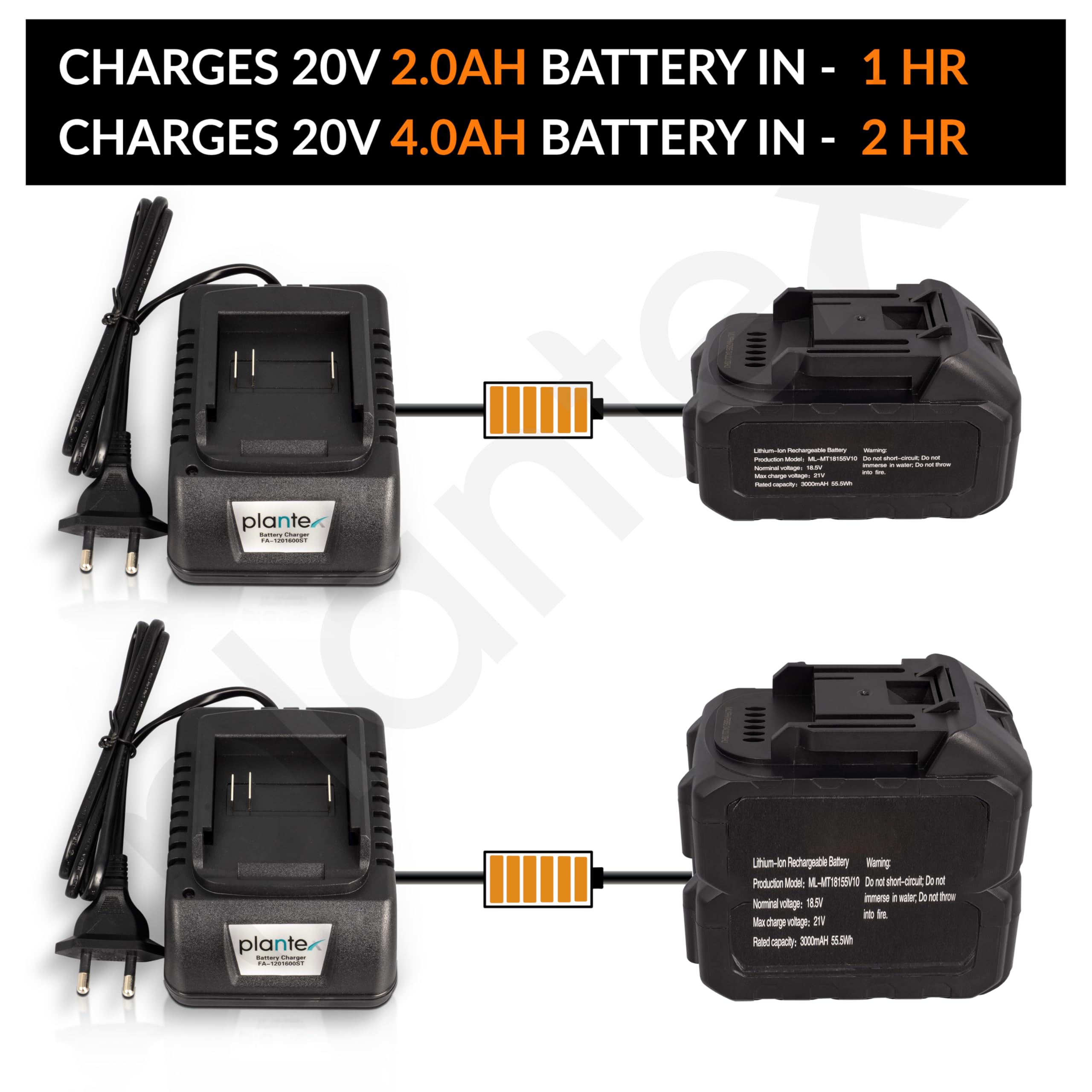 Plantex 21V Battery Charger/Charging Currant 2 Ampier/Power