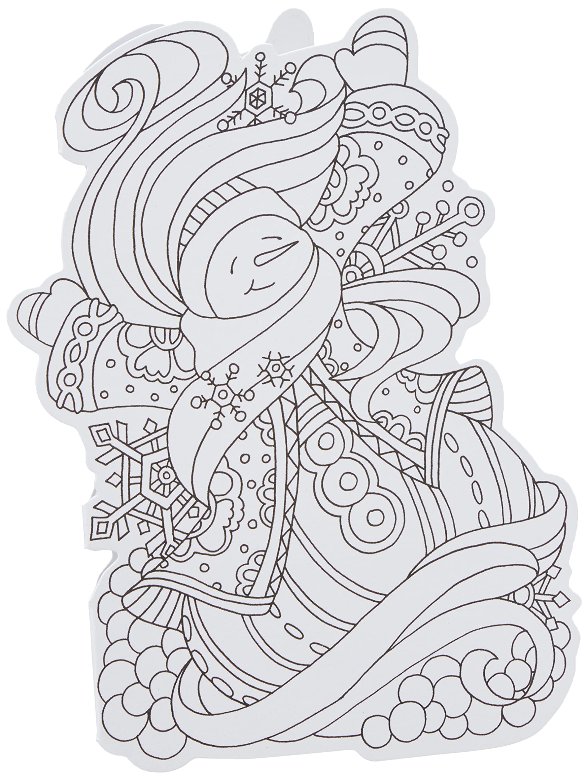 Paper House Productions White Paper House Colouring Cards - Snowman,