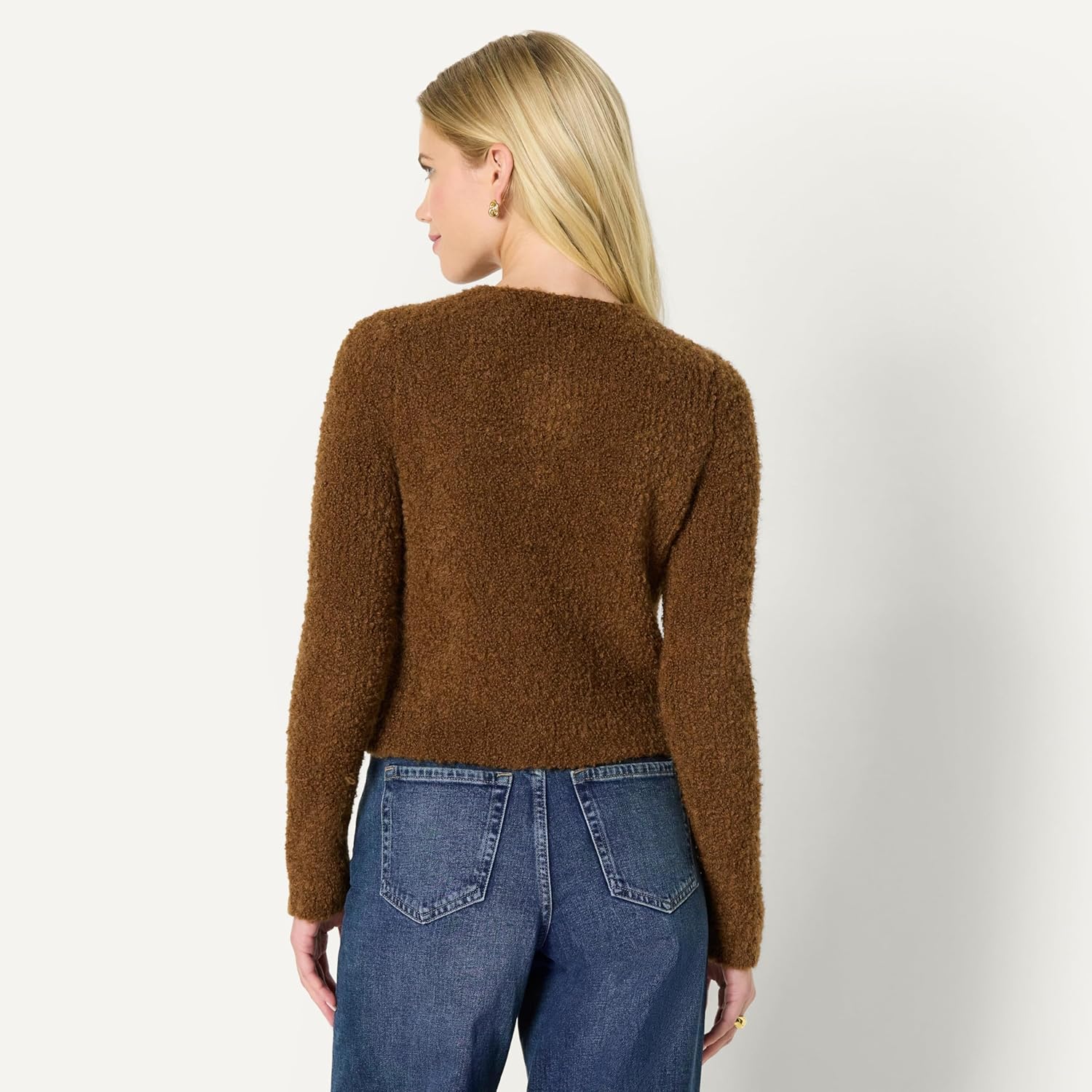 Amazon Essentials (Demi's Pick) Women's Regular-Fit Wool Blend Boucle Button-Down Jacket - Image 3