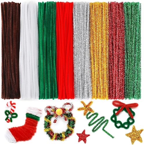 Vista 17 de Iooleem - 200 piezas de limpiadores de tubería amarillos, tallos de chenilla, limpiadores de tubería para manualidades, manualidades de limpiadores