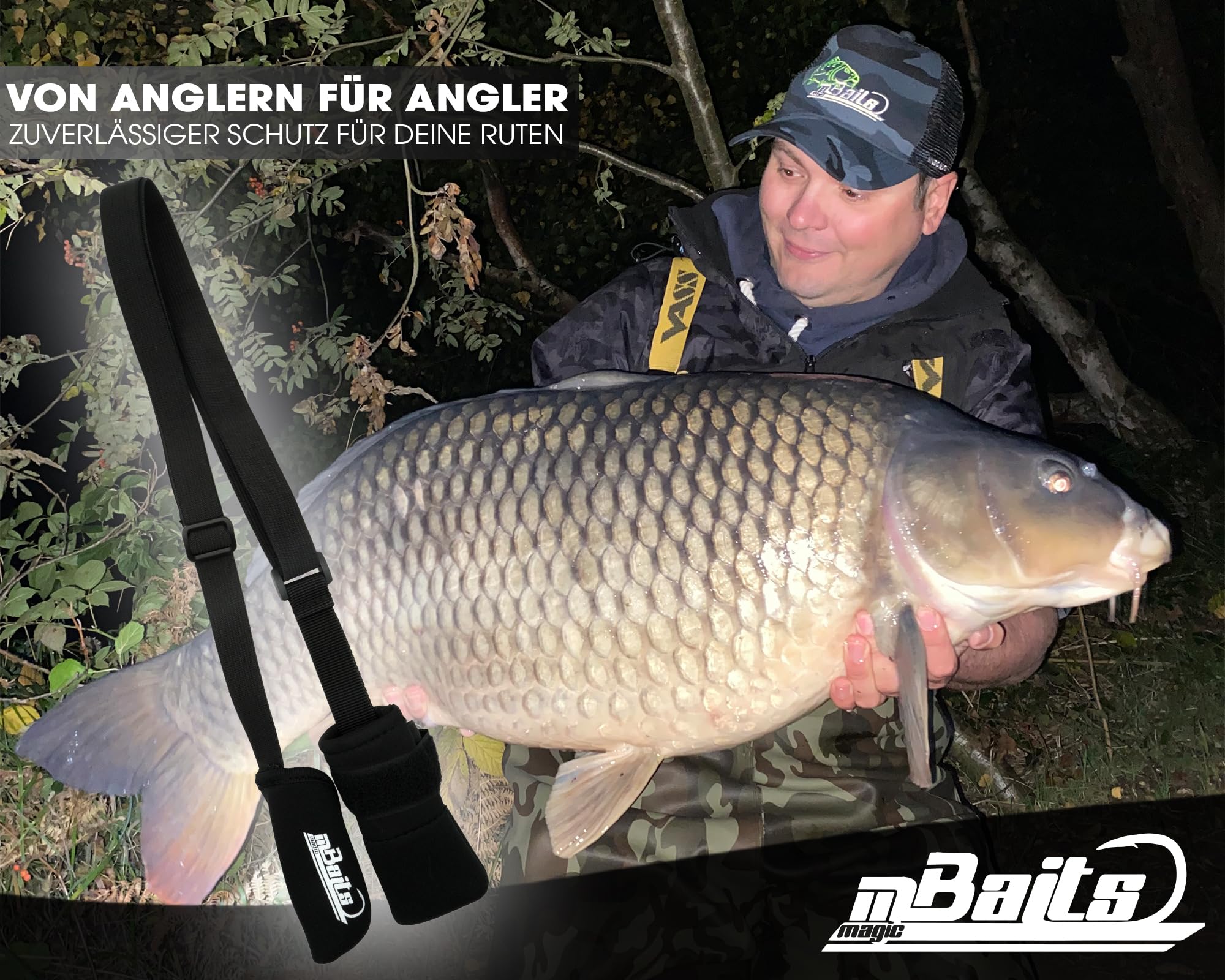 DecorDwell Rutenbänder 6 Set - Neopren Schutz Für Angelruten Mit Klettverschluss, Elastisch & Sicher