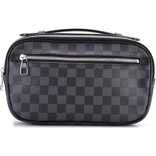Louis Vuitton, Pre-Loved Ambler Waist Bag Damier Graphite, Black