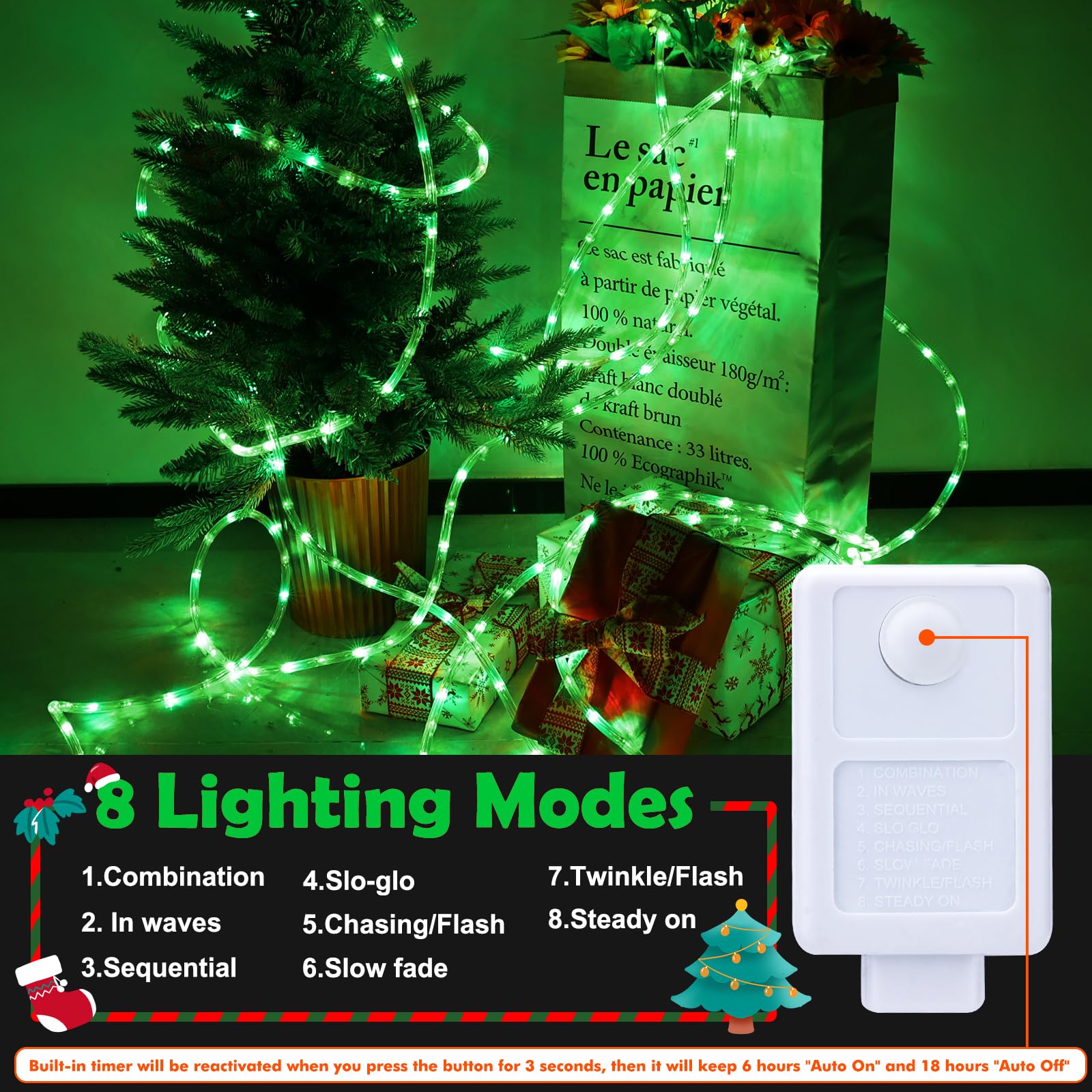 30M LED Lichterkette Außen 720 LEDs Anschließbar und Flexibel mit 8 Modi Wasserdicht für Garten Terrasse Pool Schlafzimmer Party Dekoration