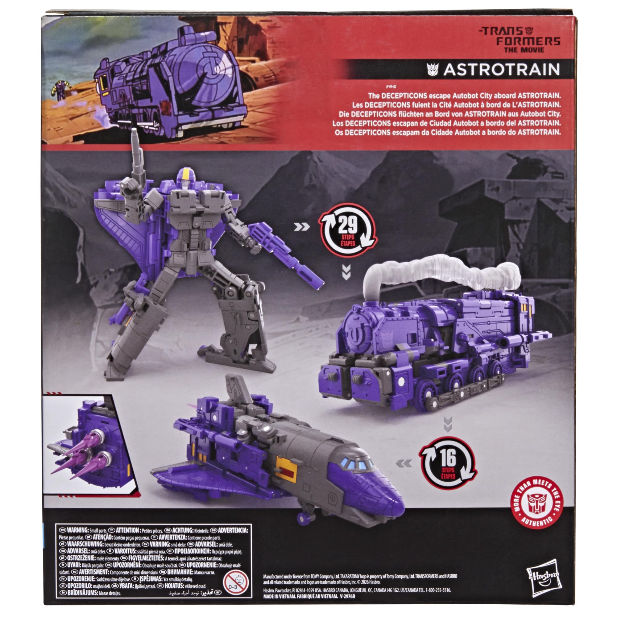 Astrotrain klasy Leader z kolekcji Transformers Studio Series z filmu "The Transformers: The Movie", 17-centymetrowa przekształcająca się figurka, zabawkowe roboty dla dzieci w wieku od 8 lat | Transformers Studio Series 20.3 cm figurka klasy lidera (2026