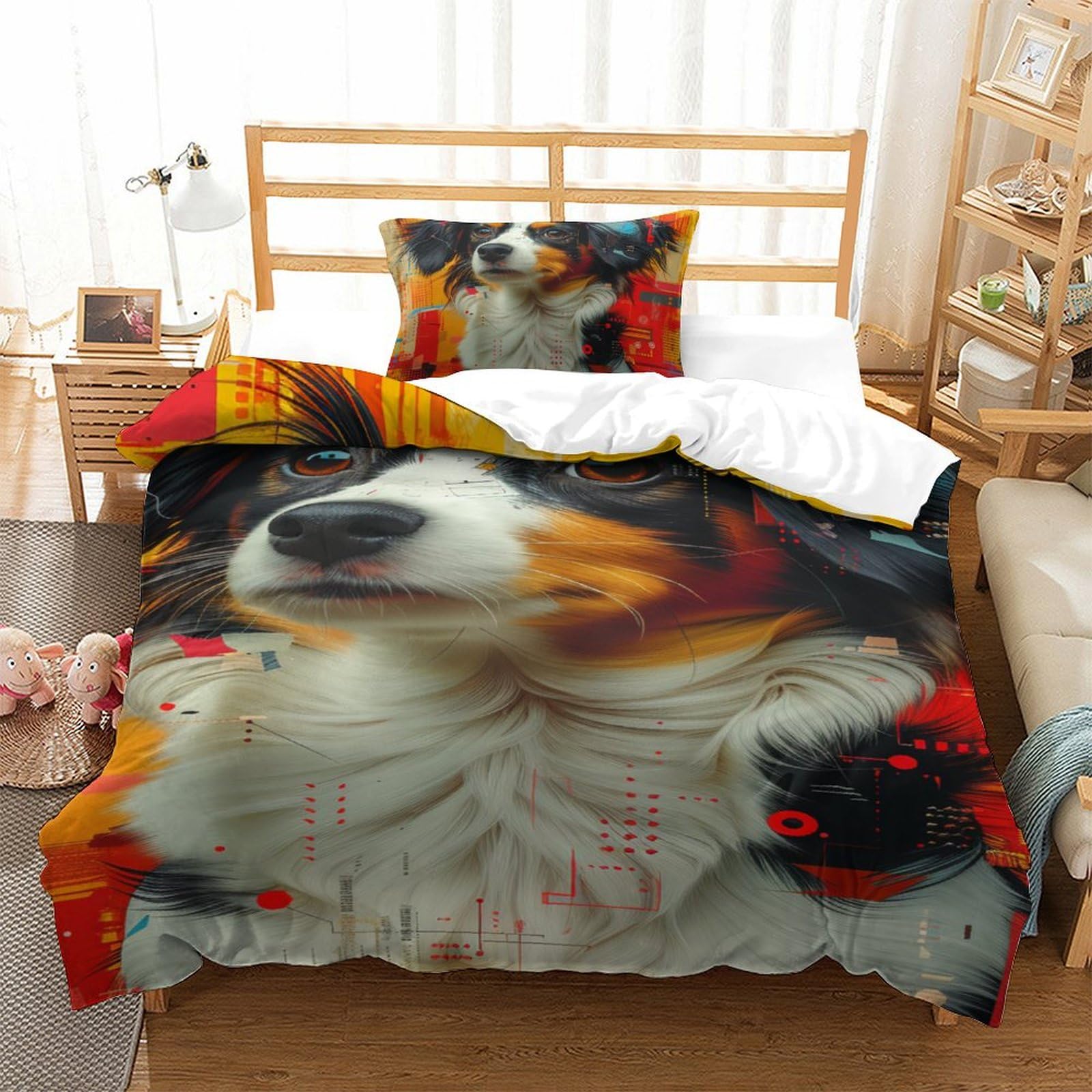 Housse de couette de chien Berger Australien 3D pour transformer la chambre des adolescents