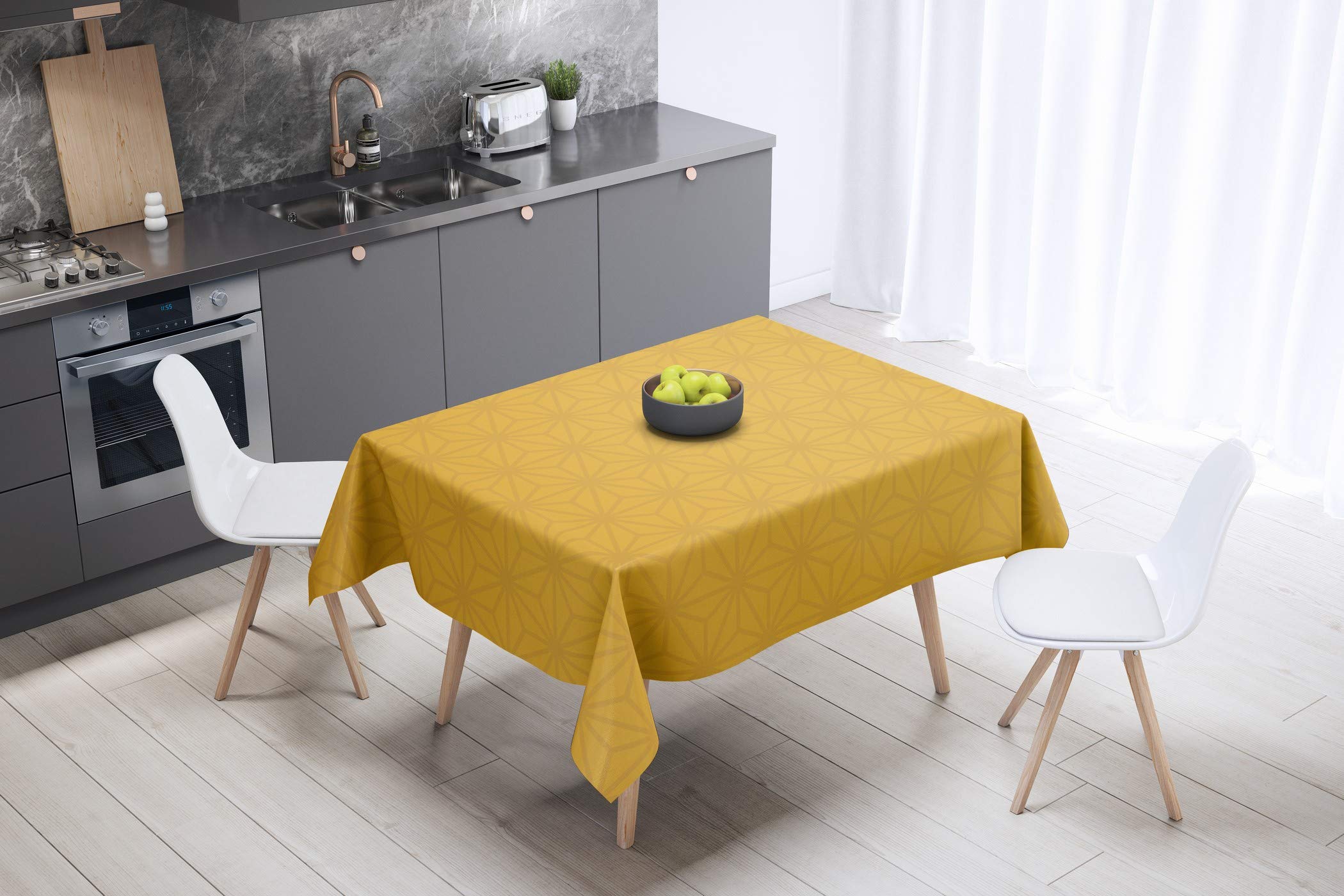 Bonamaison Tovaglia Da Cucina Quadrata 145x145 Cm – Progettata E Prodotta In Turchia – Facile Da Pulire