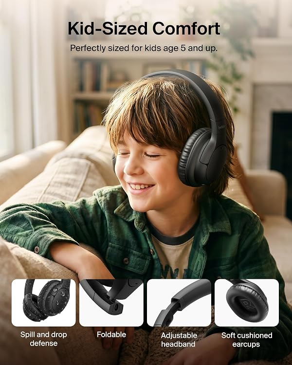 Belkin SoundForm Noise Cancelling Headphones for Kids, Wired & Wireless by Belkin - Used condition - Image 6