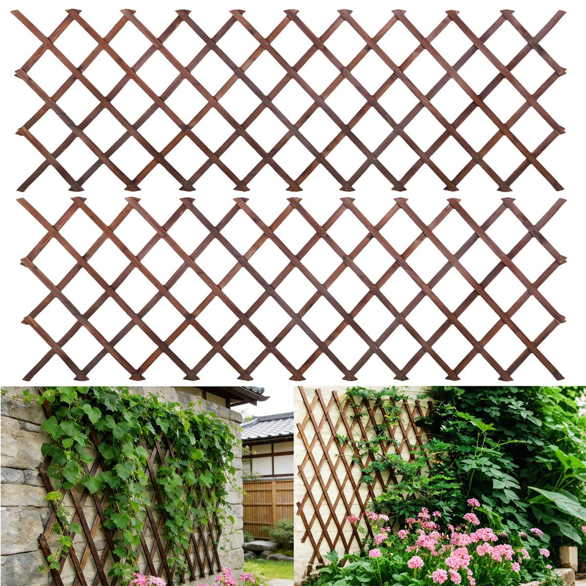 2Pcs Expandable Garden Trellis 38x89