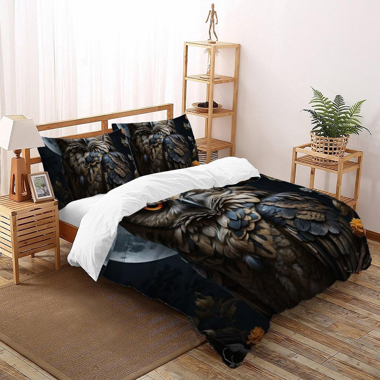 Housse de couette Animaux Land imprimé 3D microfibre King 220x240cm