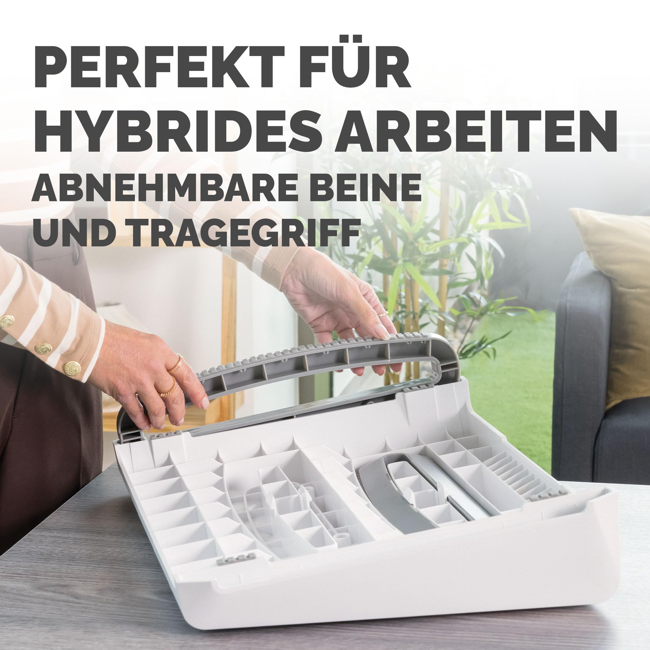 Fellowes Breyta™ – Ergonomische Fußstütze – Verstellbarer Fußhocker für unter den Schreibtisch, für Büro und Zuhause – 98% recycelte Materialien – 100% recycelbar – 5 Jahre Garantie – Weiß