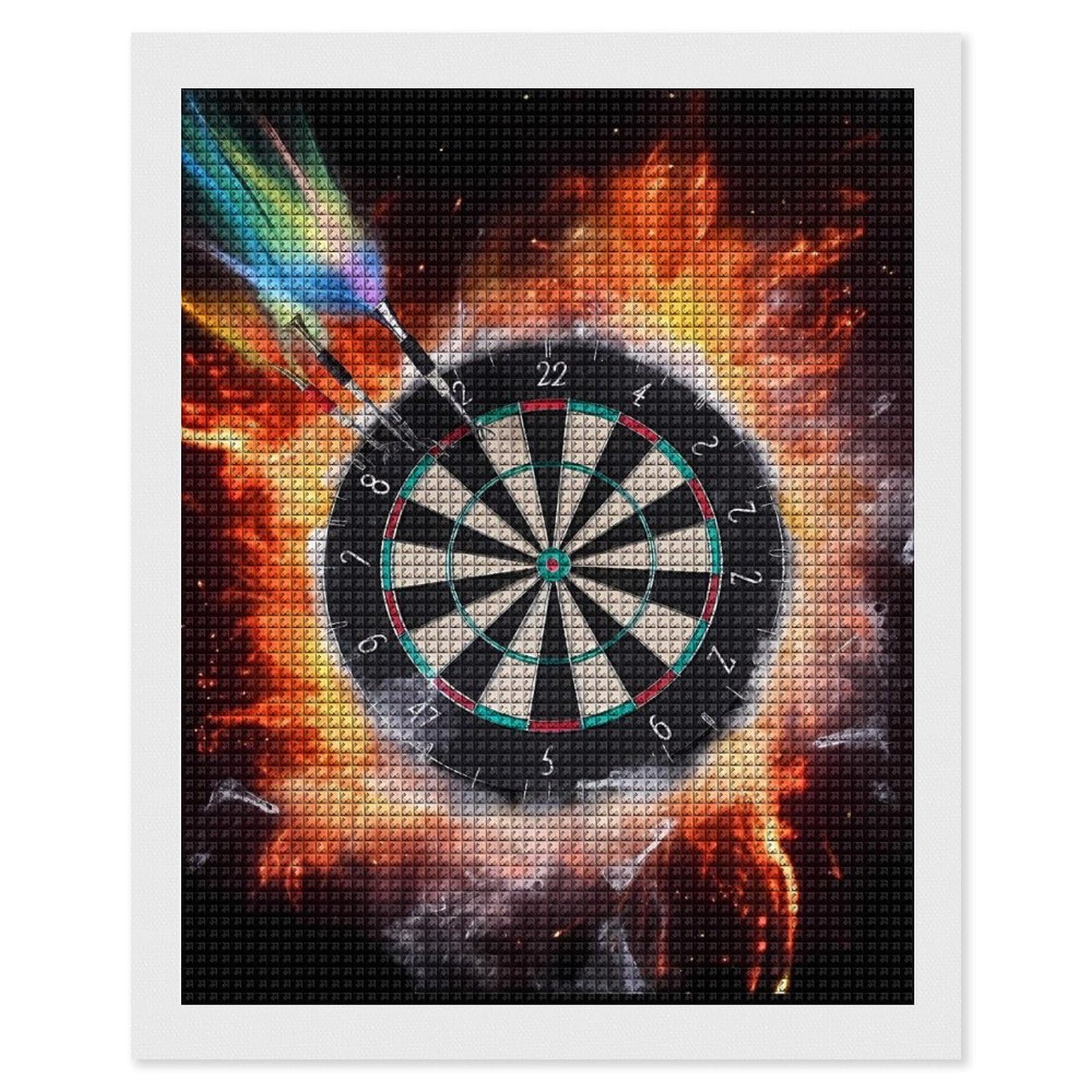 Dart Board Diamond Art Kits for Adults Diamond Art Diamond Painting DIY 5D Diamond Painting Kit Diamond Painting Kits for Adults Gem Art Square Diamond Art Full Drill 16"x20"