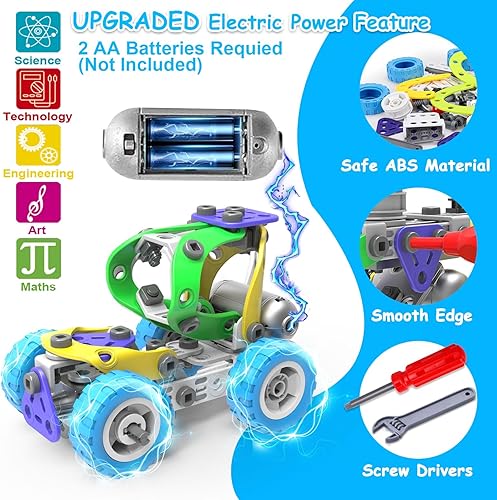 Miniatura 3 de Juguetes eléctricos STEM 10 en 1 para niños de 4, 5, 6, 7, 8 años, regalos de cumpleaños, juguetes educativos de construcción para niños de 4 a 8