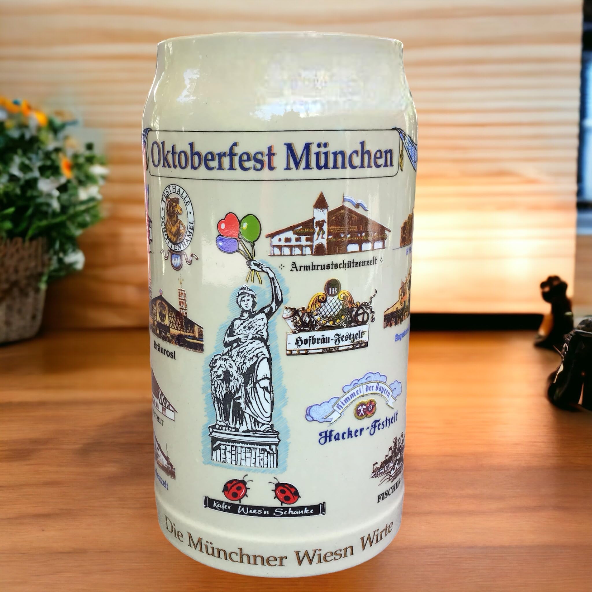 Boccale da collezione originale Oktoberfest 2002 Wiesn Wirtekrug in edizione limitata