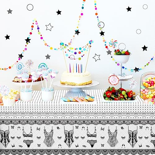 Miniatura 521 de CC HOME 1 pieza de mantel de plástico para fiesta de los 90 de 54 x 87 pulgadas de largo, mantel vintage retro de los 90 de hip hop, tema de 1990