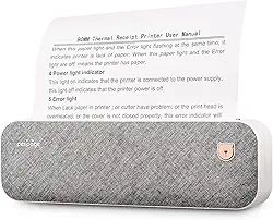 PeriPage Impressora Portátil A4 Sem Fio, Monocromática, Compatível com Android e iOS, Suporta Largura de Papel de 2''/3''/4''