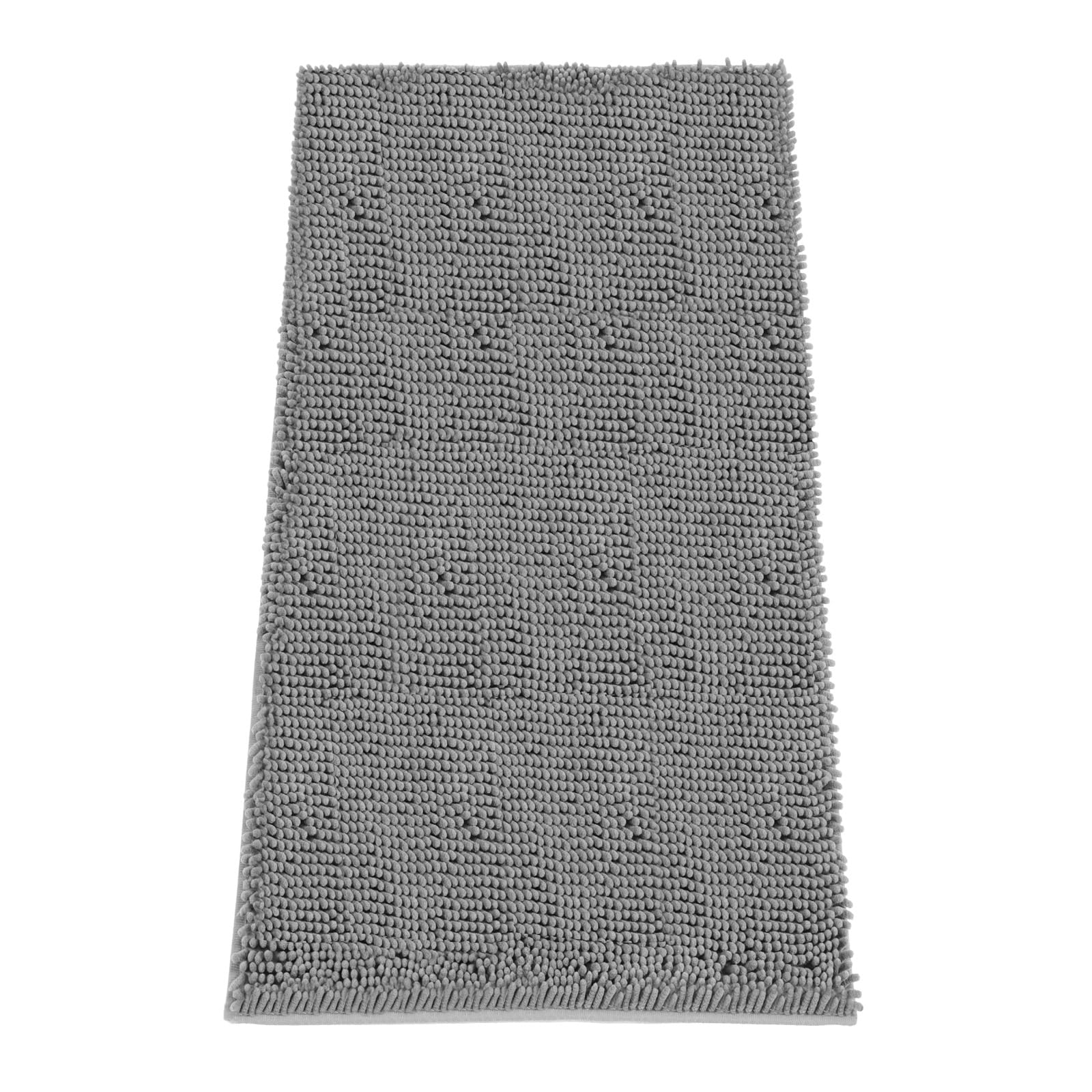 Absorbent Dog Door Mat for Muddy Paws, 60" x 30" Chenille Indoor Mats for Entryway, Trap Dirt Front Door Mat Indoor Entrance Washable Non Slip Soft Light Grey