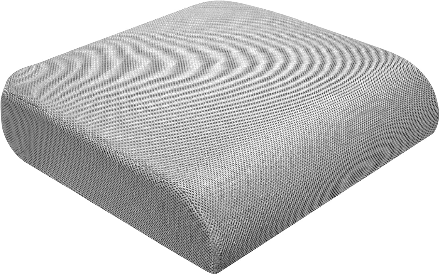 YOUFI Extra Thick Large Seat Cushion -19 X 17.5 X 4 Inch Gel Memory Foam Cushion with Carry Handle Non Slip Bottom - Pain Relief Coccyx Cushion for Wheelchair Office Chair (Gray) Large(19''x17.5''x4'') Gray