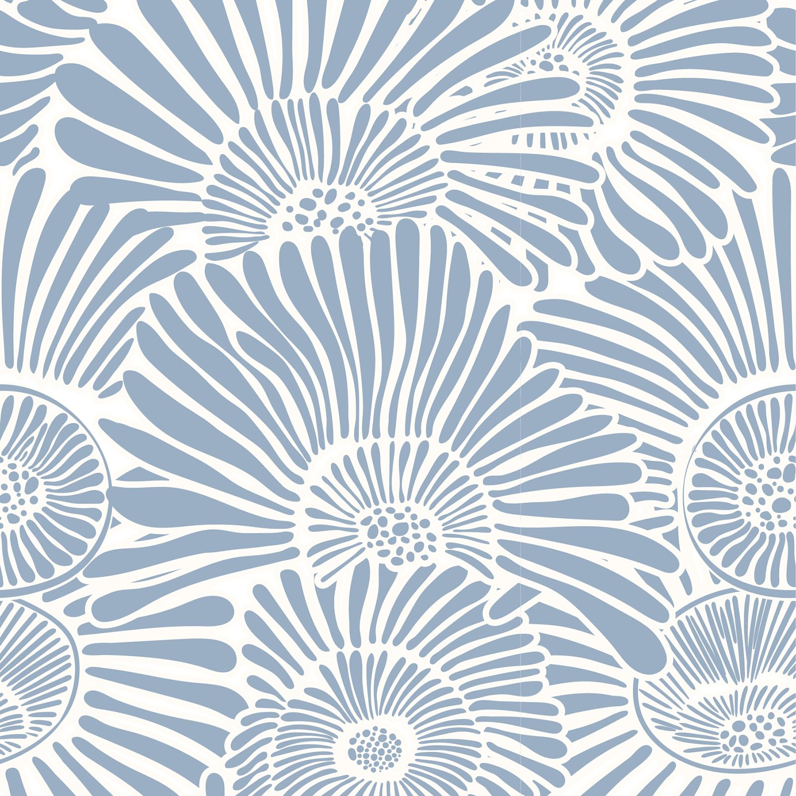 Photo 1 of FUKU MON Wallpaper Peel and Stick Boho Blue and White Geometric Textured Wallpaper Peel and Stick Modern Vintage Blue Contact Paper for Home Decor Self Adhesive Removable Renter Friendly15.7 x118