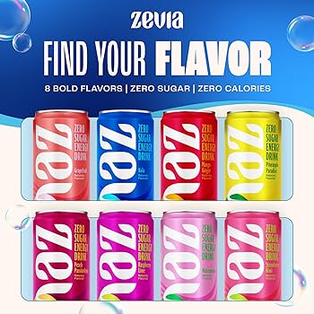 Amazon.com : Zevia Zero Sugar Energy Drink, Kola, 12 oz Cans (12
