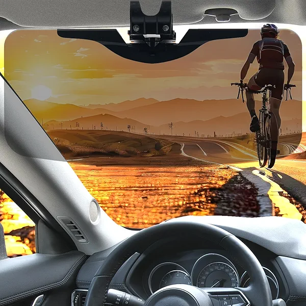 Sun Visor Extender for Car,Adjustable HD Polarized Car Visor Extender Sun Blocker with Adjustable Mount Clip Adds Glare Protection,Universal Polarized Sunvisor Extension for Cars