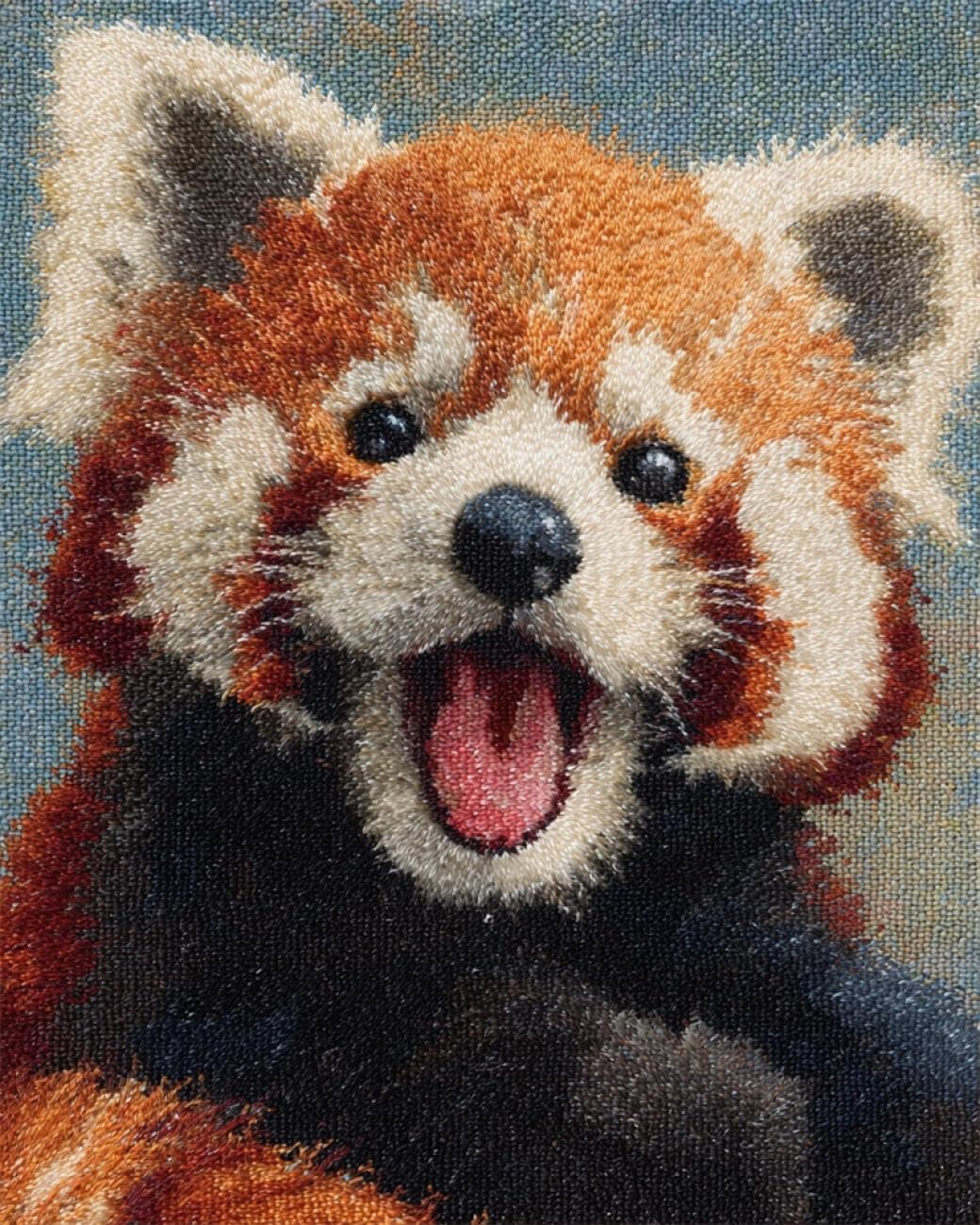 Henypt DIY Latch Hook Rug Kit Cartoon Panda 80x115cm