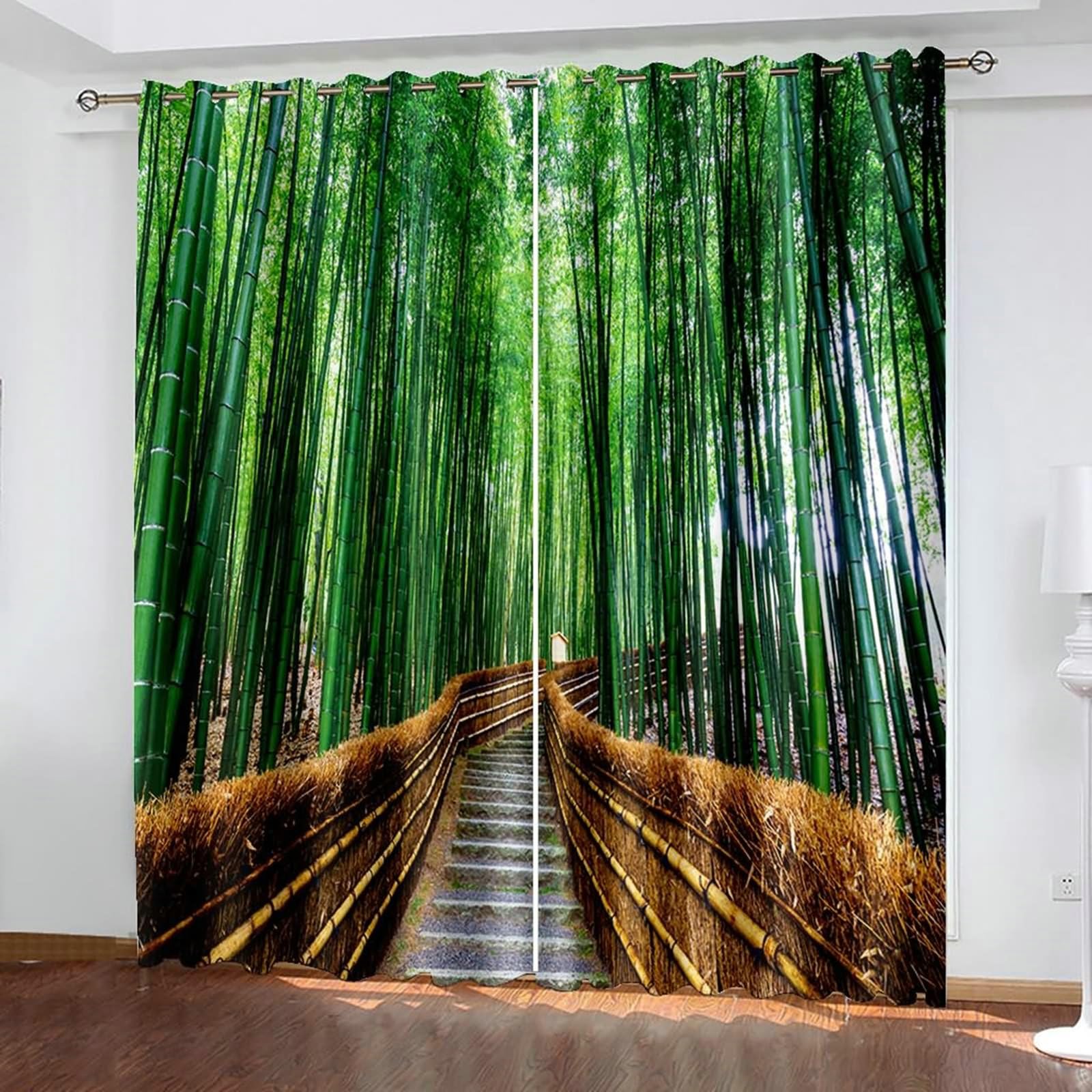 Rideau occultant forêt 137x229cm gualiy pour fenetre de chambre et escalier