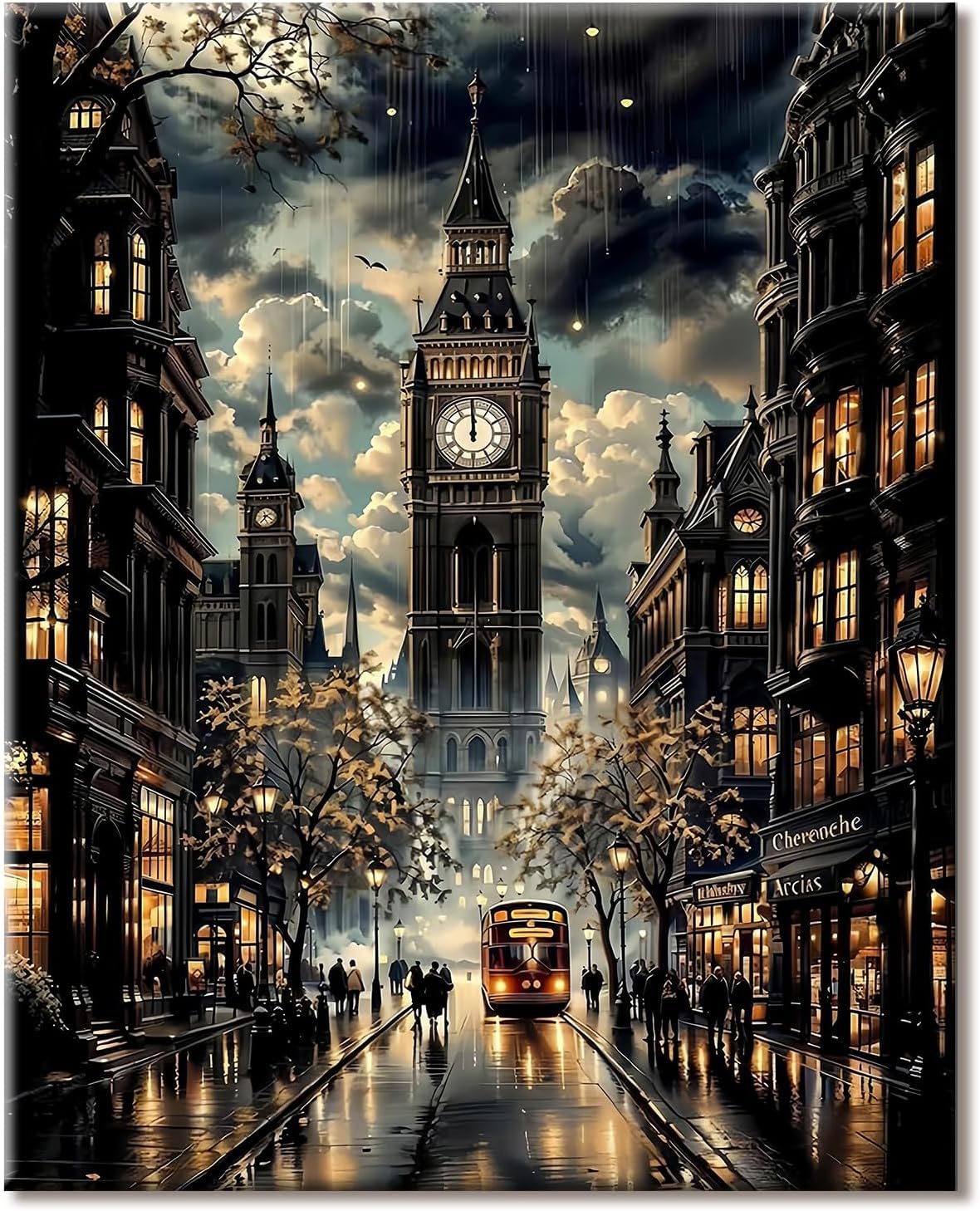 77iiAii Diamond Painting erwachsene, Diamant Painting Bilder Landschaft, 5D Diamond-Painting leinwand set 30x40cm, Als Geschenk zur Entspannung und Als Wanddeko