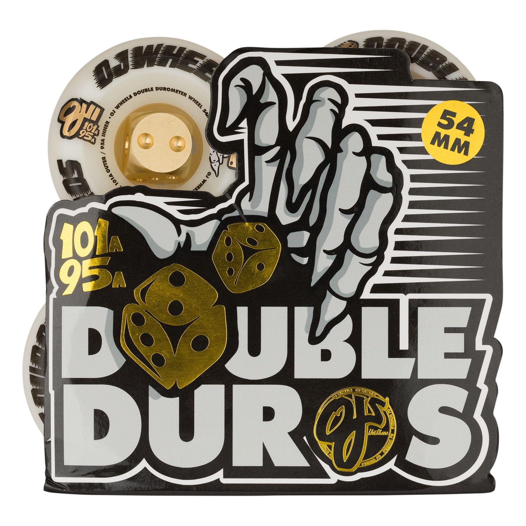 新品　OJ wheels DOUBLE DURO 54mm 101A 95A OJ Wheels Double Duro Mini Combo 54mm 101a/95a White