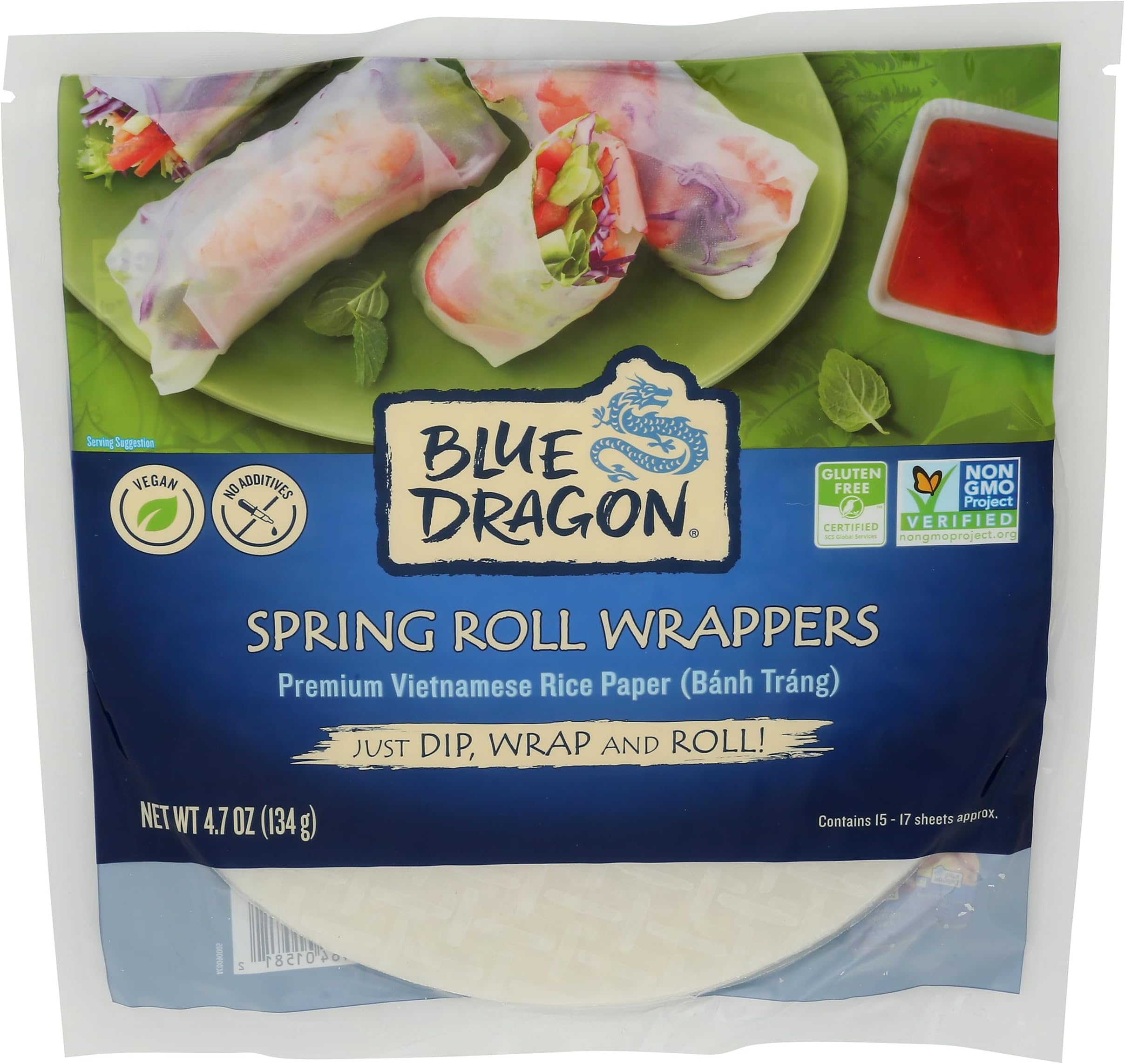 Blue Dragon Spring Roll Wrapper oz, 4.7 Ounce