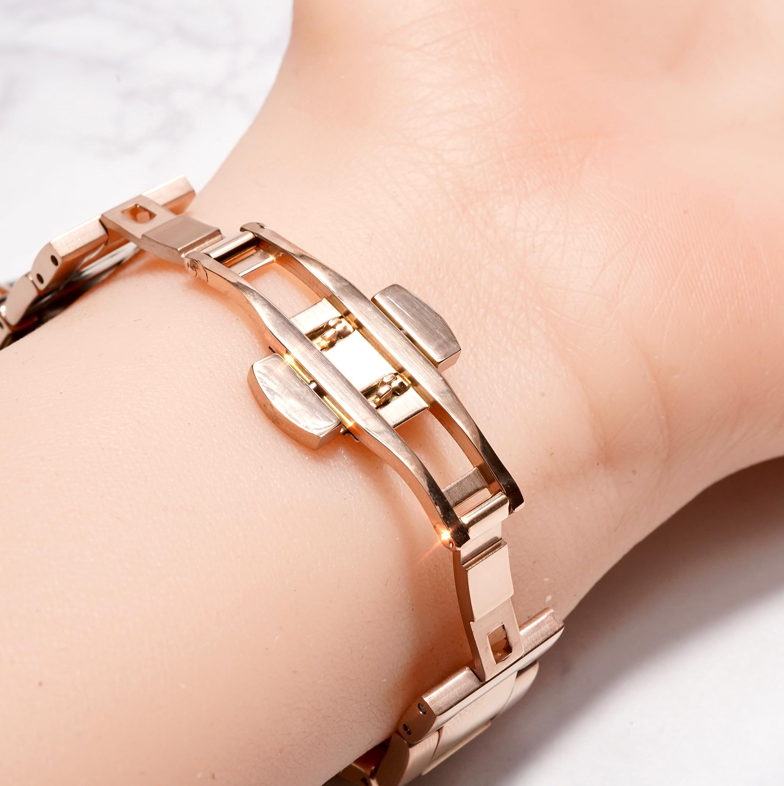 d.i.a. ダイヤ チェーンベルト バタフライ ゴールド Amazon.co.jp: Royce&Roland Apple watch チェーンバンド バタフライ