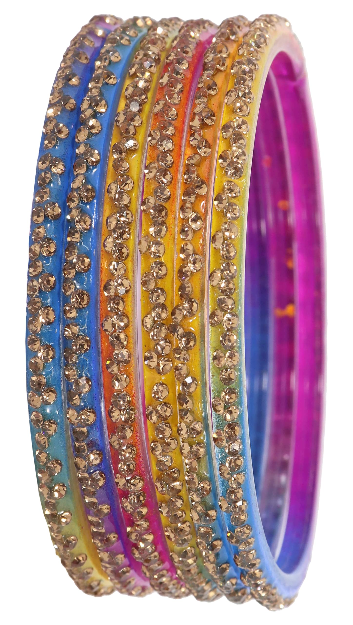 Red Stone Glass Bangle Set Kaanch ki Chudi Kada Bangles Fancy