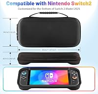 OHIYO Nintendo Switch 2 Hordtáska 20 Kártyahellyel, Nagy Kapacitás, Fekete 2