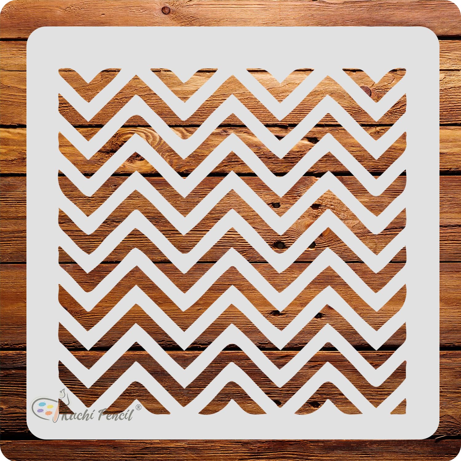 Wave Pattern Stencils for Art and Craft Painting, Size 6 x 6 inch Reusable Stencil for Painting, Fabric, Glass, Wall Painting, and Craft Painting