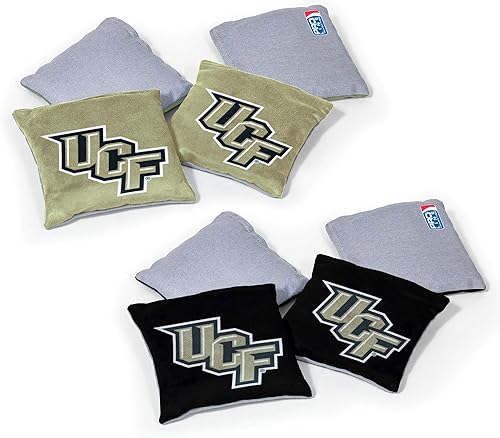 Miniatura 78 de Wild Sports - Puf de doble cara NCAA College de 8 unidades, bolsas de lanzamiento prémium para juego de cornhole, ideal para portones traseros