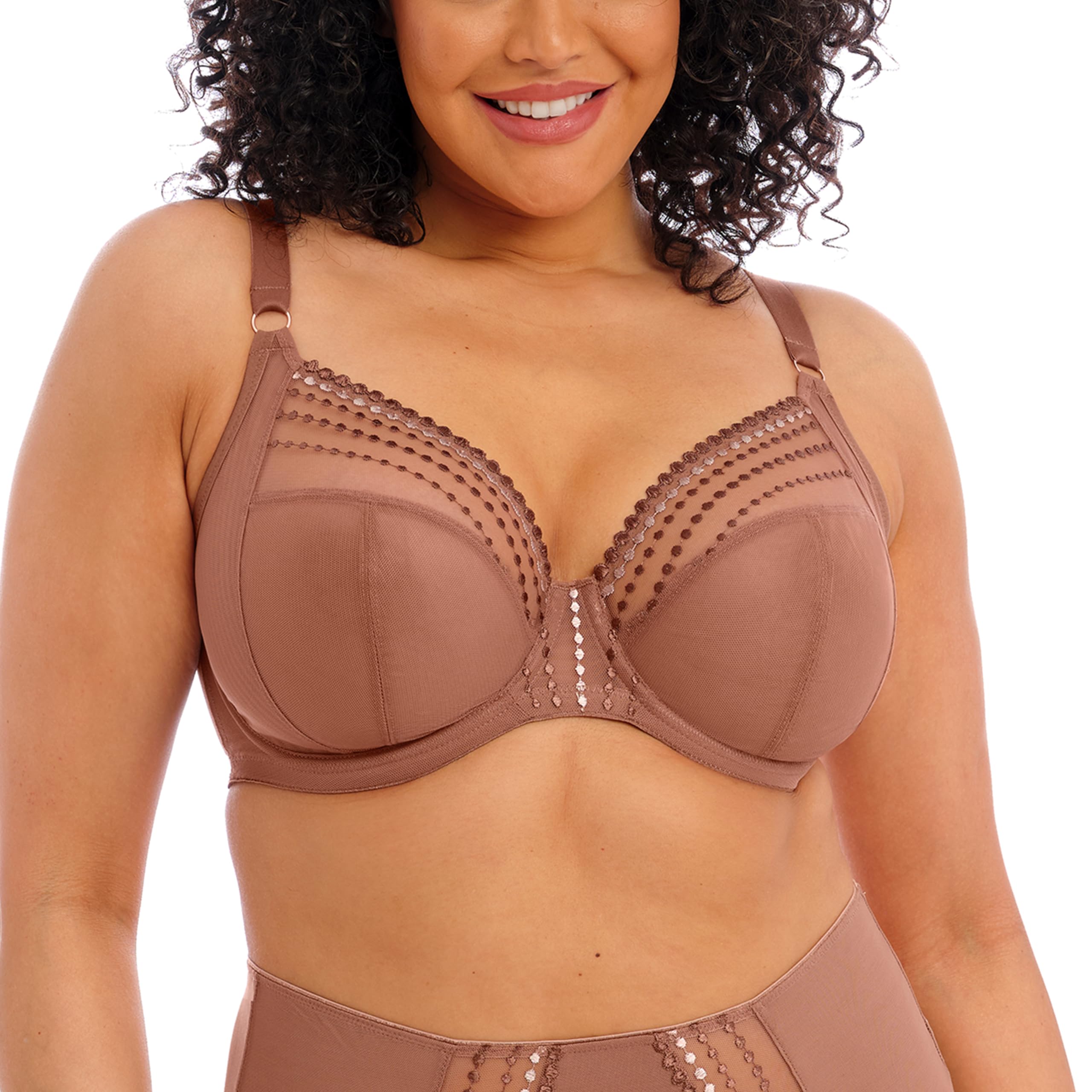 Elomi Women's Marron Underwired Plunge Bra Matilda