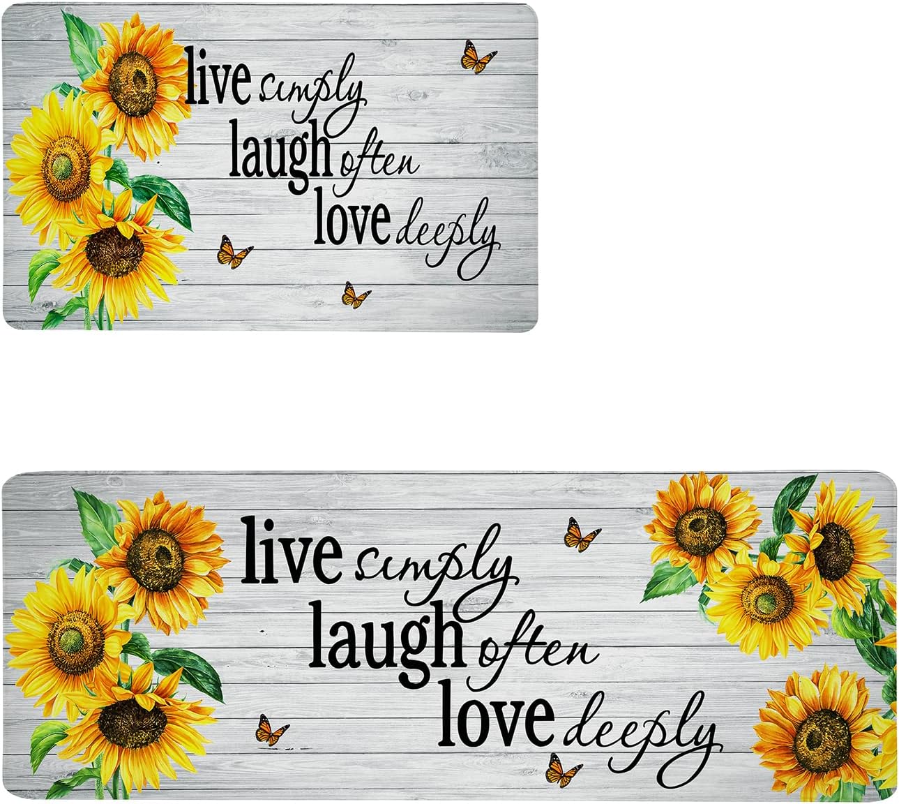 Sunflower Kitchen Mat, Kitchen Rugs Farmhouse Style, 0.4
