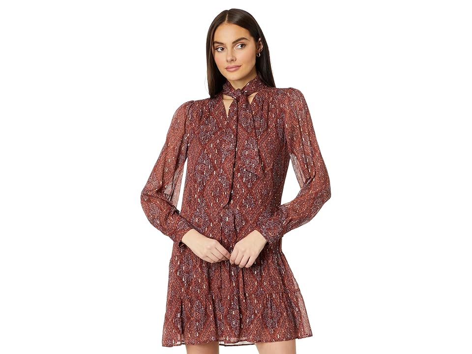 Paige Cleobelle Dress (Iced Slate Multi) Women's Clothing INTERNATIONAL SHIPPING
