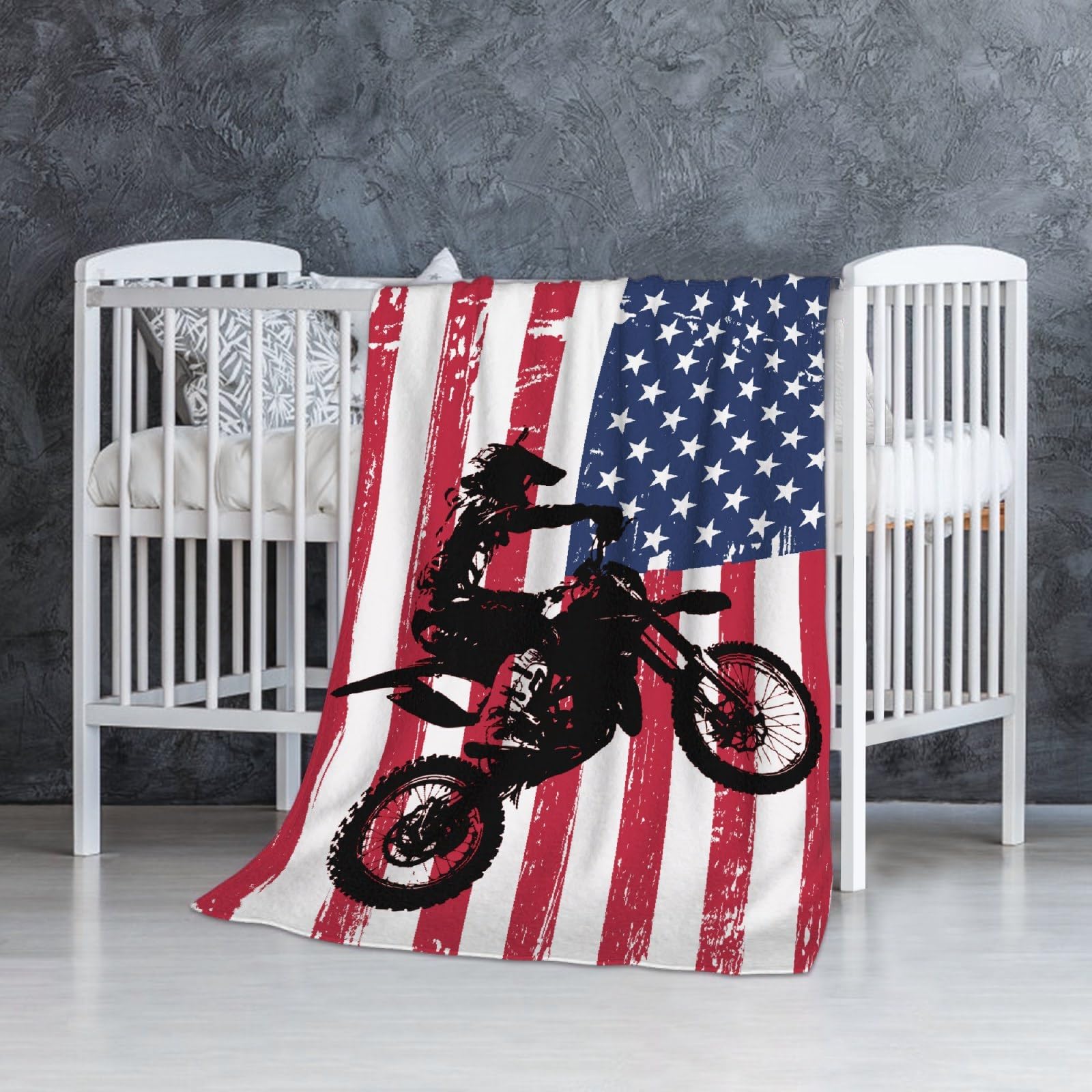 Dirt Bike Blanket Gift for Boys Kids Motorcycle Blanket Stuff