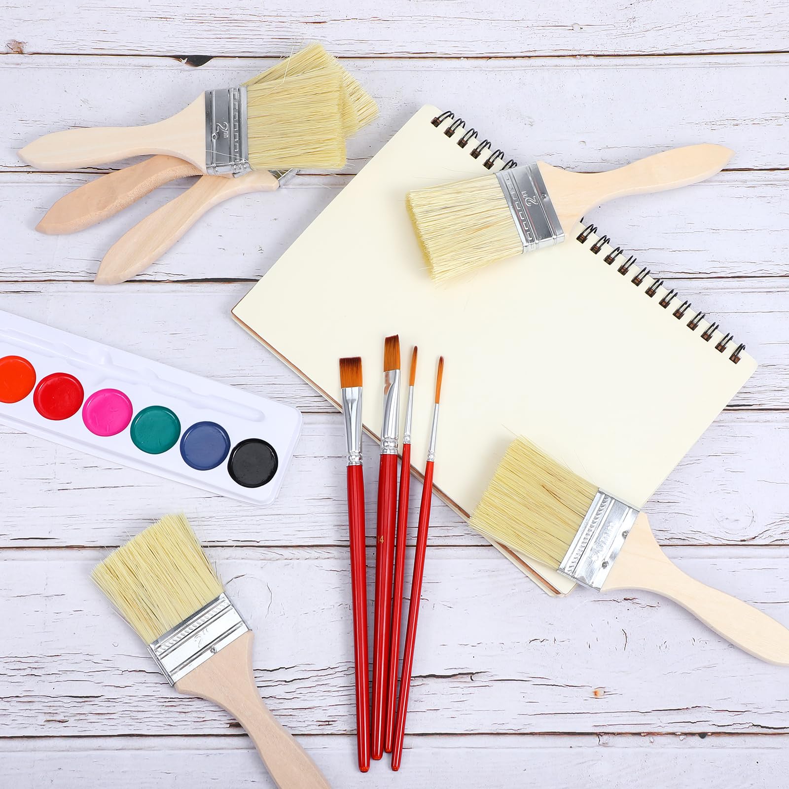 Juego de 120 pinceles de 5 cm, para pintura, barniz, pegamento, epoxi, manualidades, madera, paredes y muebles