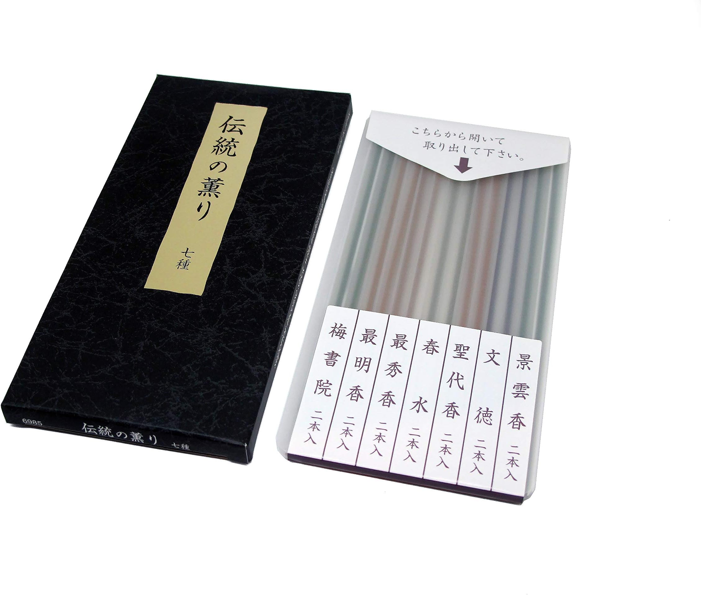 Superior Incense Stick Traditional Fragrance Sampler - 5.5 inches - 7 Kinds 2 Sticks Each - Made in Japan