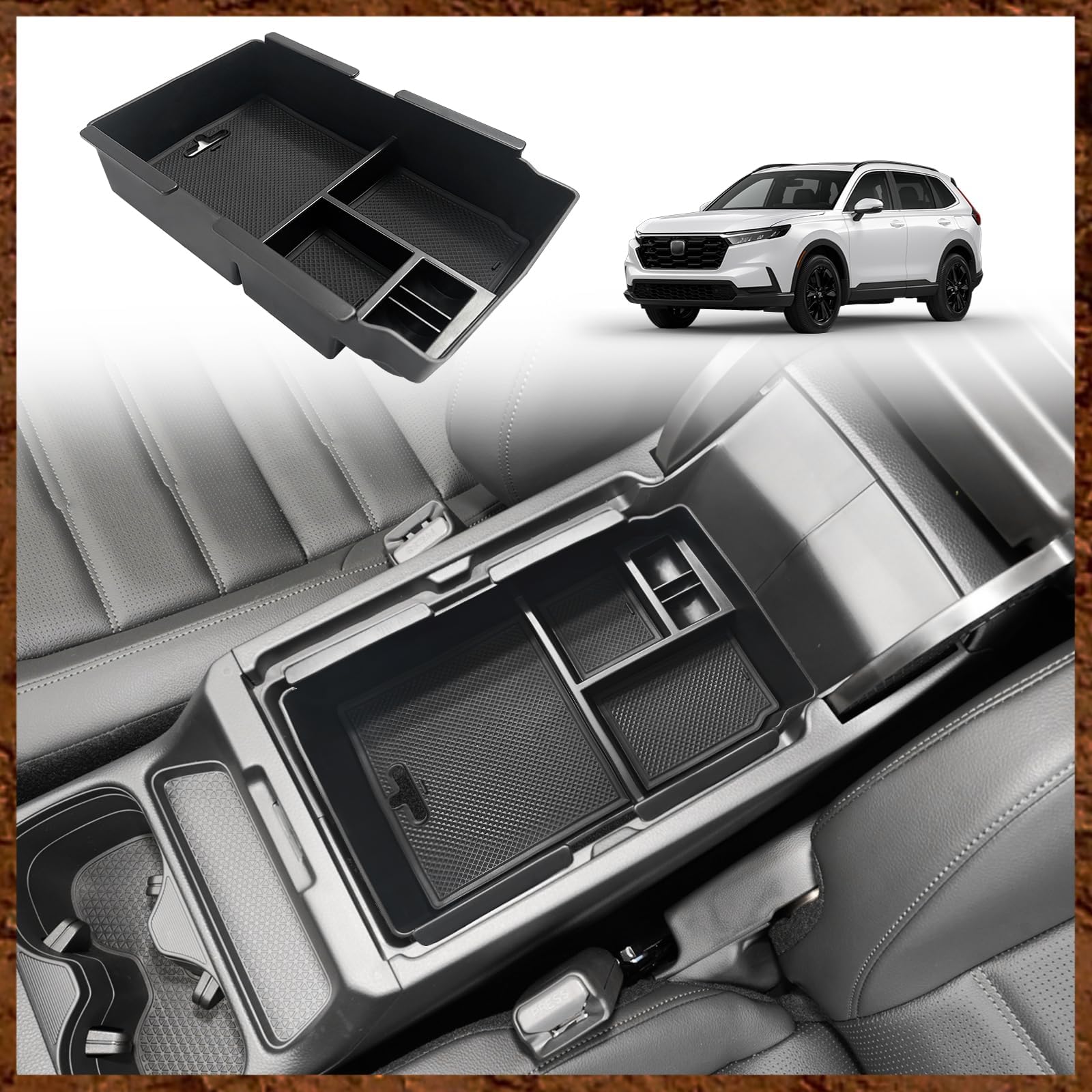 Muslogy Center Console Organizer with Coin Holder