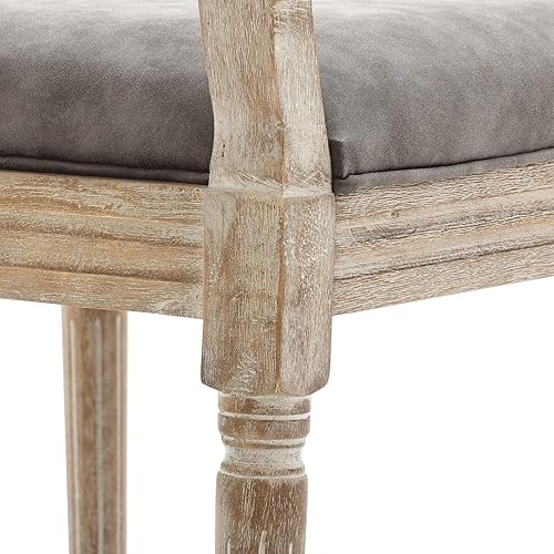 Miniatura 37 de Juego de 4 sillas de comedor de piel sintética, sillas de cocina de mediados de siglo, sillas Parsons tapizadas, sillas laterales con respaldo de