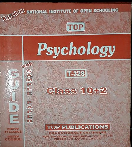 TOP Psychology in English Medium T-328 Guide Sample Paper {Class 12th} Based on National Institute of Open Schooling For 2019-20 Session.