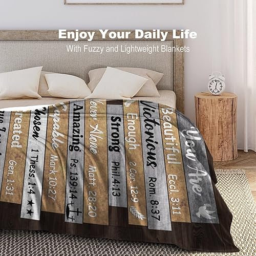 Miniatura 6 de Manta cristiana con inspiración, suave y acogedora y cálida con versículo bíblico de Jesús, mantas y mantas de oración de fe para curación de la fe,