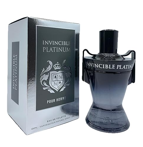 Invincible Platinum Colonia para hombre, 3.4 onzas líquidas, Eau de Toilette Spray