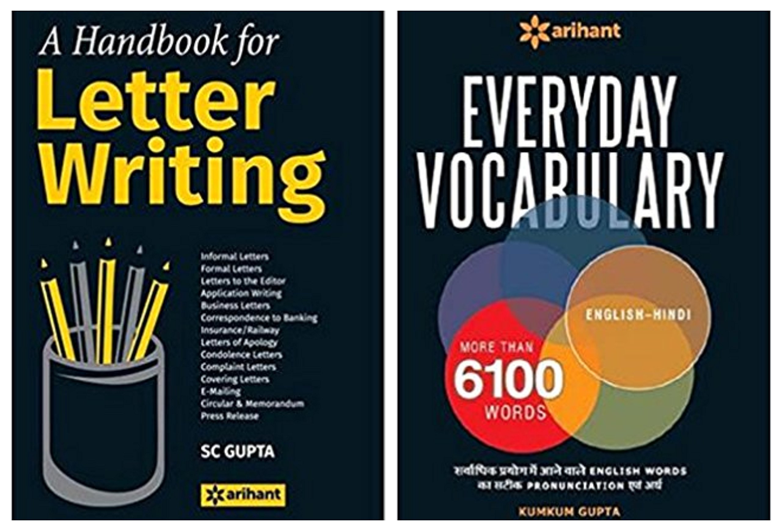 HANDBOOK FOR LETTER WRITING BY SC GUPTA + EVERYDAY VOCABULARY (ENGLISH-HINDI)