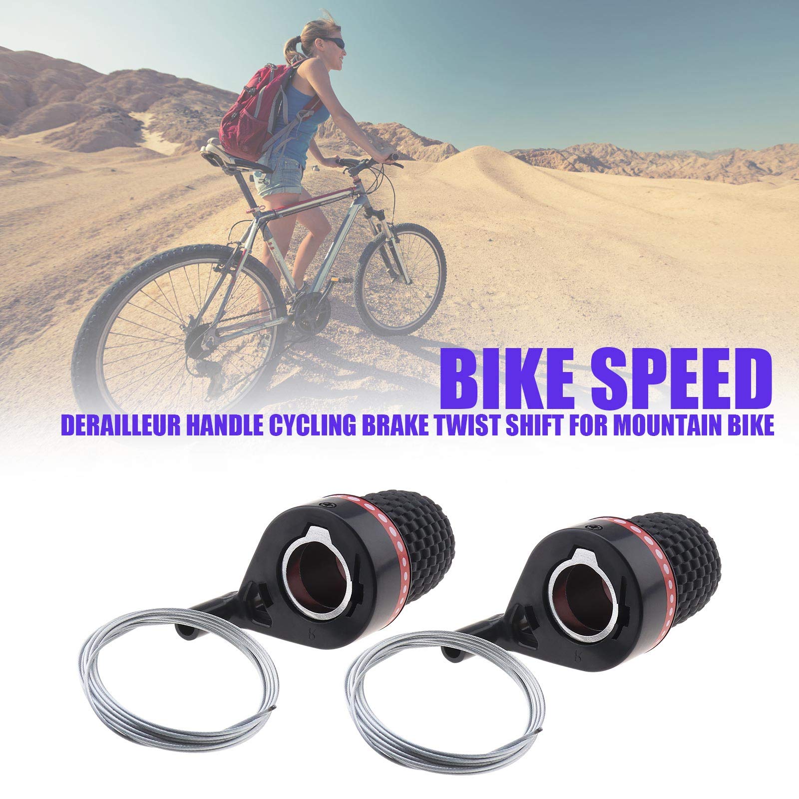 Road Bike 3x6 Bike Shifters 3x6 Speed MTB/Road S With Grips Cables - Main Image