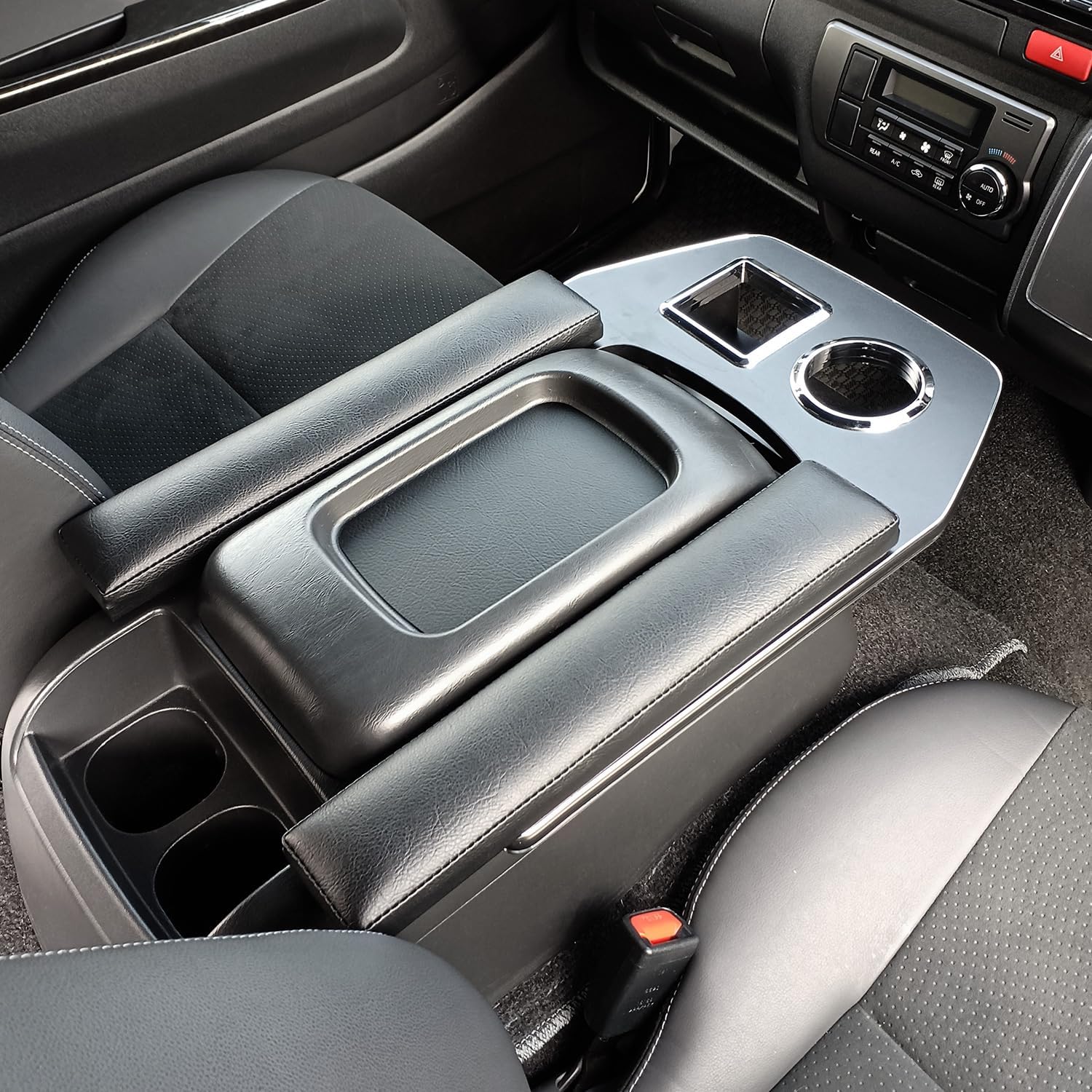 [プロダックス] 200系 ハイエース スーパーGL 対応 標準 ワイド アームレスト 純正コンソール用センターアームレスト ドリン