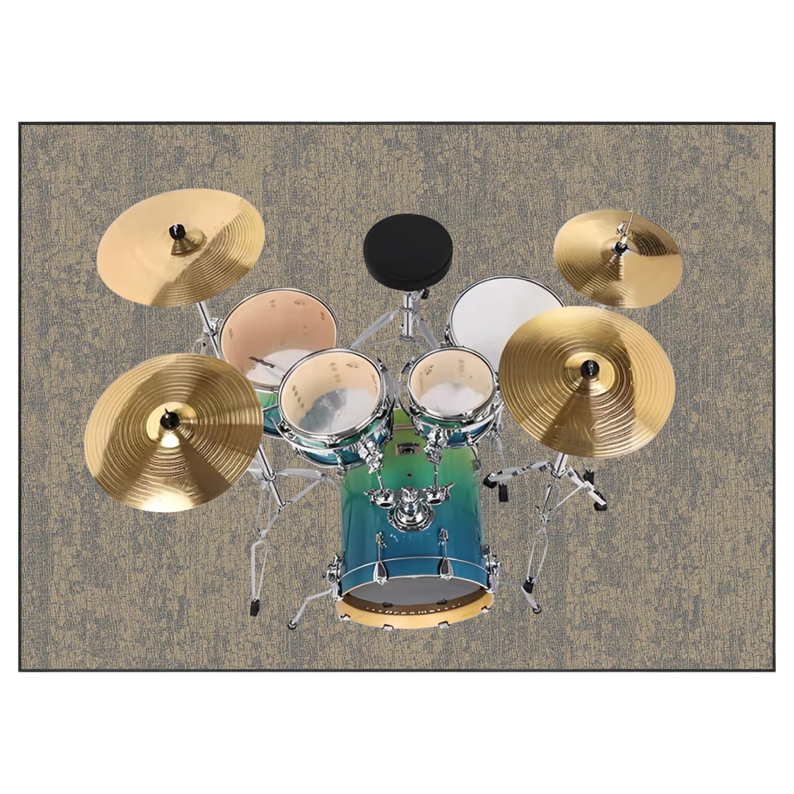 Tappetino per Batteria Elettronica, Tappeto Professionale per Batteria e Strumenti a Percussione Elettronici, Tamburo Rullante, Tappeto Drum Carpet Tappeto a Tamburo per Grancassa 300 x 200 cm
